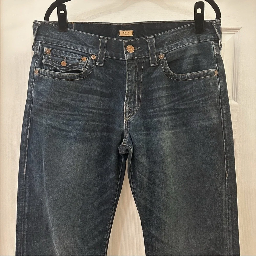 True Religion Billy With Flap Bootcut Jeans Blue Vintage sz 34